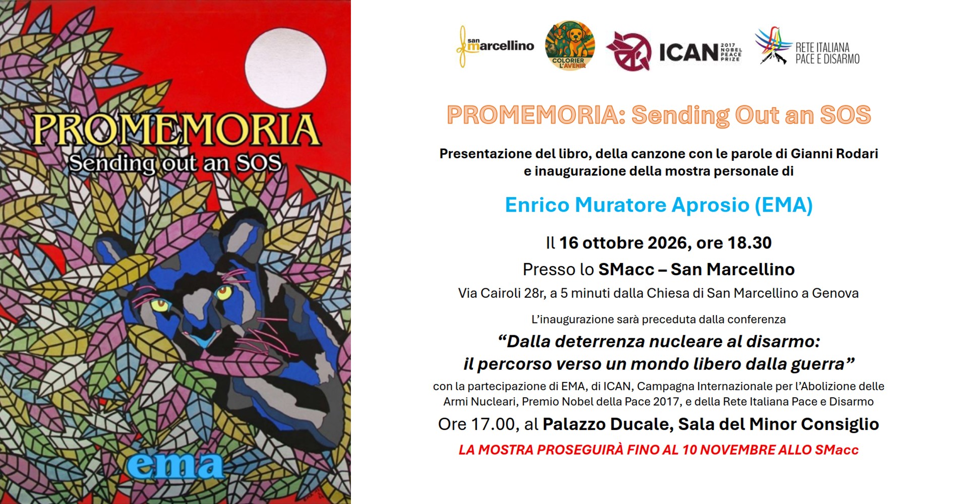 16.10.2026 - Evento e Mostra PROMEMORIA SENDING OUT AN SOS