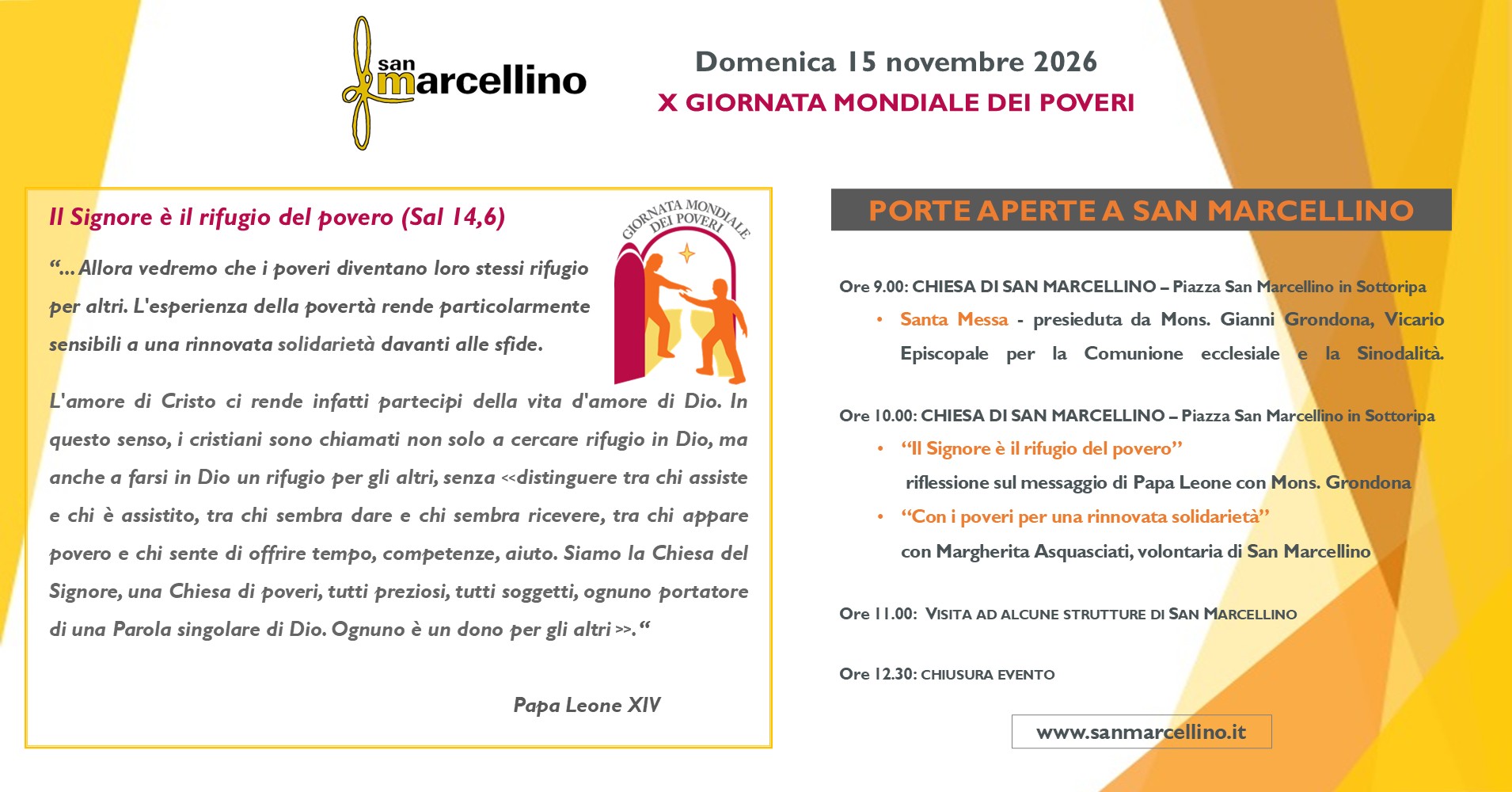 2026.11.15 - X Giornata Mondiale dei Poveri, porte aperte a San Marcellino